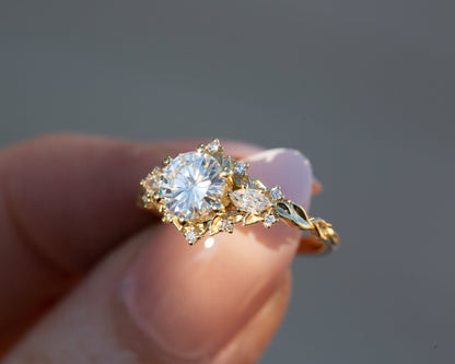 Solitaire Cathedral- 1.8 CT Cushion Lab Grown Diamond Wedding Band