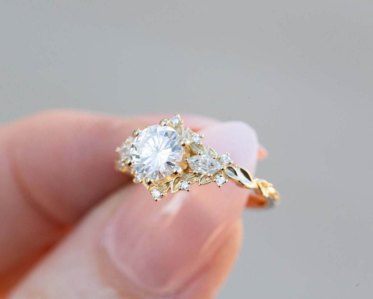 Solitaire Cathedral- 1.8 CT Cushion Lab Grown Diamond Wedding Band