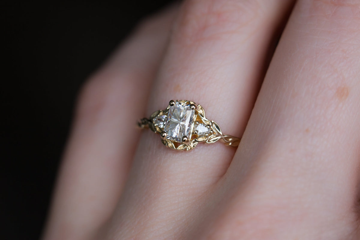 Solitaire Cathedral- 1.8 CT Cushion Lab Grown Diamond Wedding Band