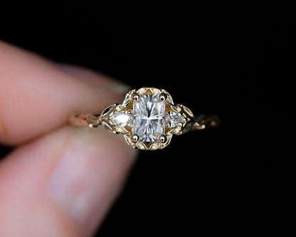 Solitaire Cathedral- 1.8 CT Cushion Lab Grown Diamond Wedding Band