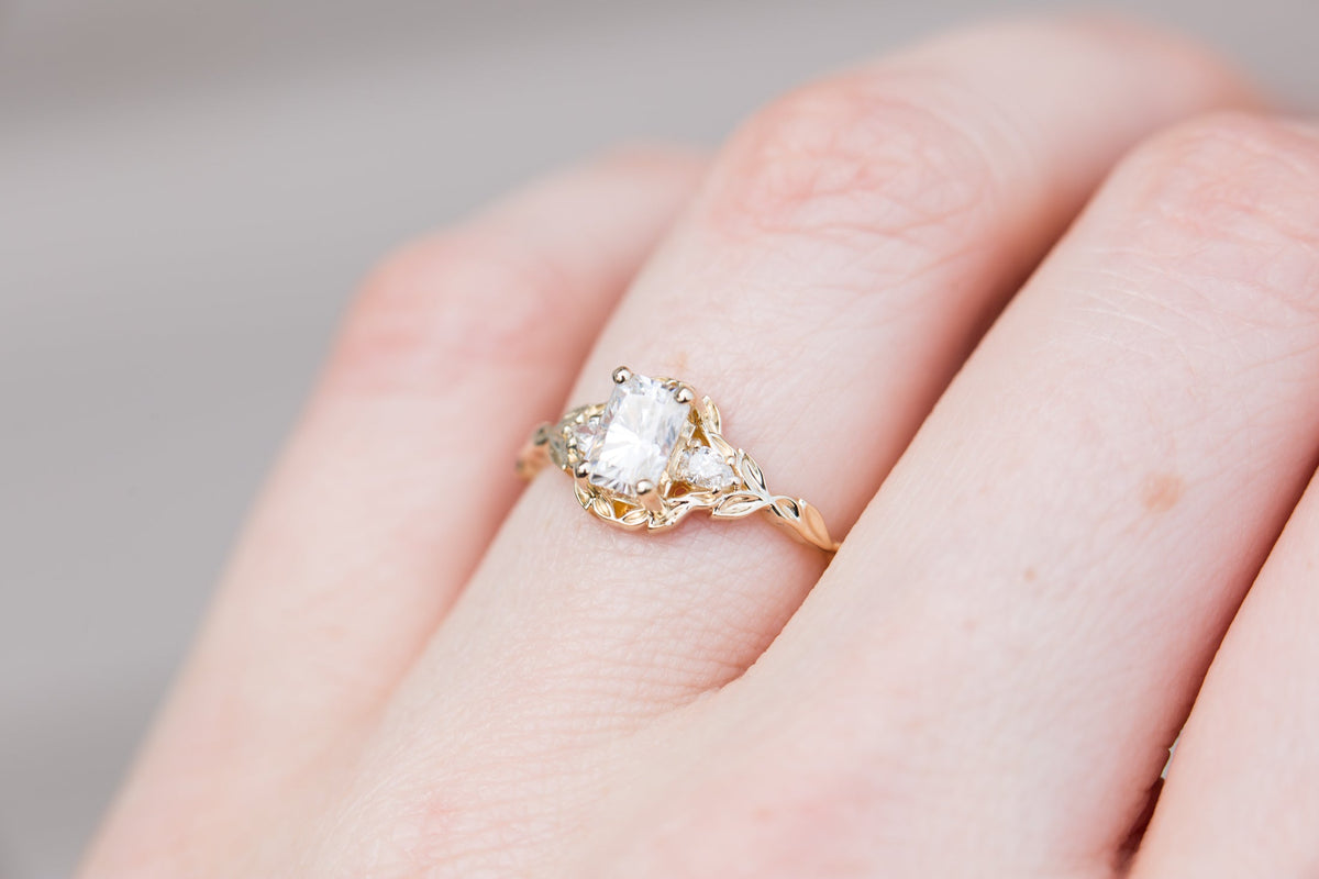 Solitaire Cathedral- 1.8 CT Cushion Lab Grown Diamond Wedding Band