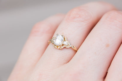 Solitaire Cathedral- 1.8 CT Cushion Lab Grown Diamond Wedding Band