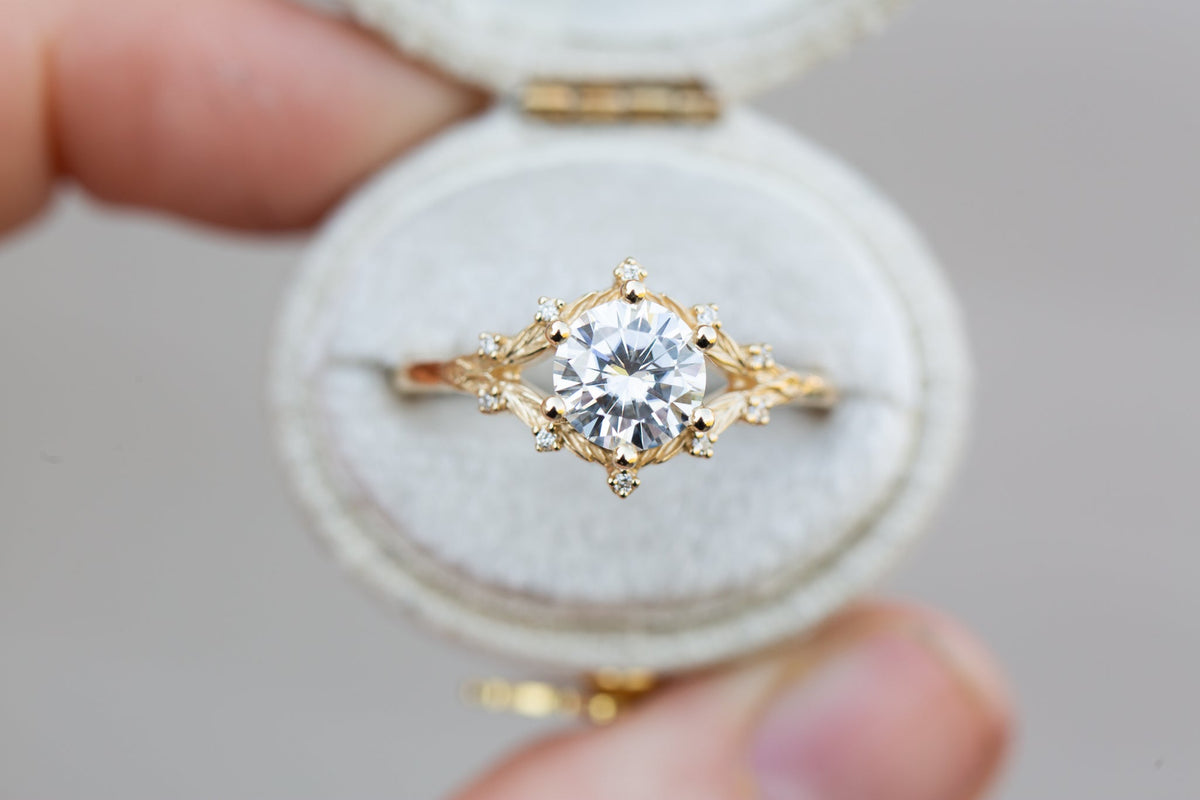 Solitaire Cathedral- 1.8 CT Cushion Lab Grown Diamond Wedding Band