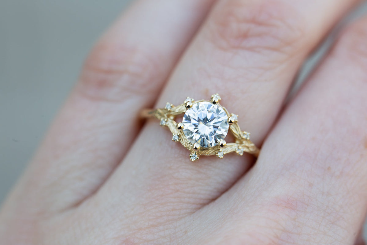 Solitaire Cathedral- 1.8 CT Cushion Lab Grown Diamond Wedding Band