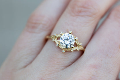 Solitaire Cathedral- 1.8 CT Cushion Lab Grown Diamond Wedding Band