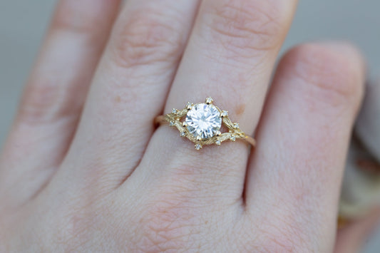 Solitaire Cathedral- 1.8 CT Cushion Lab Grown Diamond Wedding Band