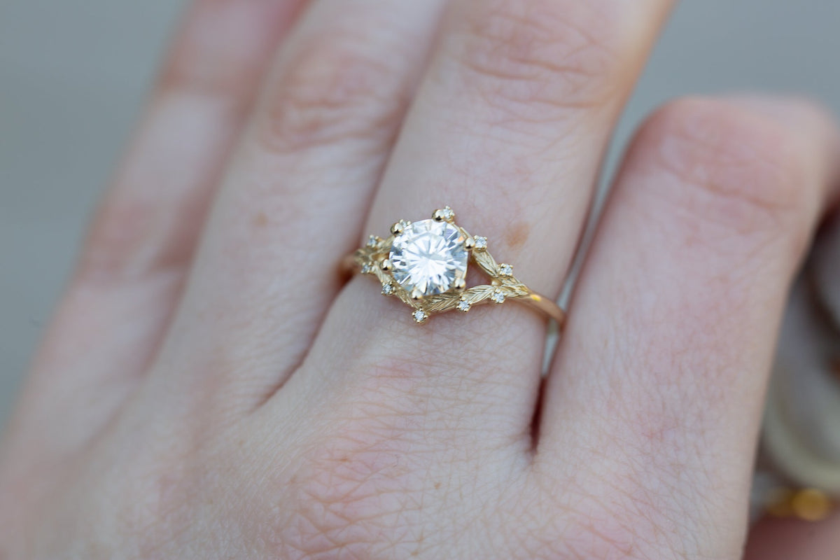 Solitaire Cathedral- 1.8 CT Cushion Lab Grown Diamond Wedding Band