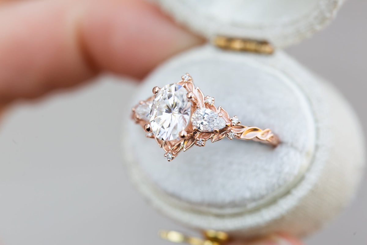Solitaire Cathedral- 1.8 CT Cushion Lab Grown Diamond Wedding Band