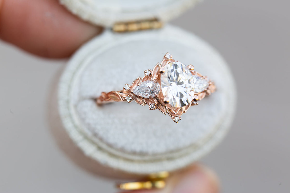 Solitaire Cathedral- 1.8 CT Cushion Lab Grown Diamond Wedding Band