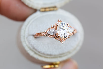 Solitaire Cathedral- 1.8 CT Cushion Lab Grown Diamond Wedding Band