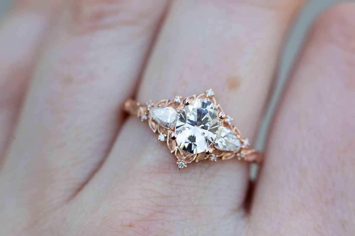 Solitaire Cathedral- 1.8 CT Cushion Lab Grown Diamond Wedding Band