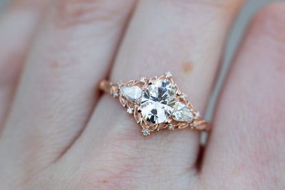 Solitaire Cathedral- 1.8 CT Cushion Lab Grown Diamond Wedding Band