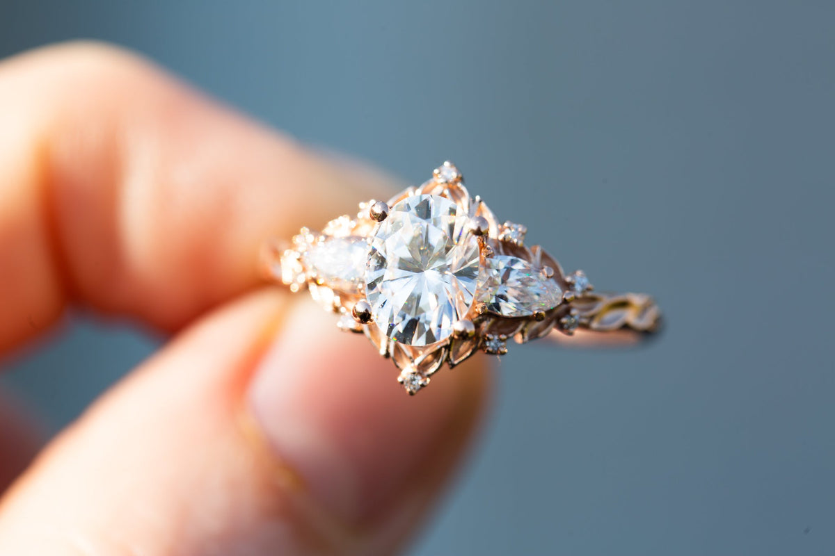 Solitaire Cathedral- 1.8 CT Cushion Lab Grown Diamond Wedding Band