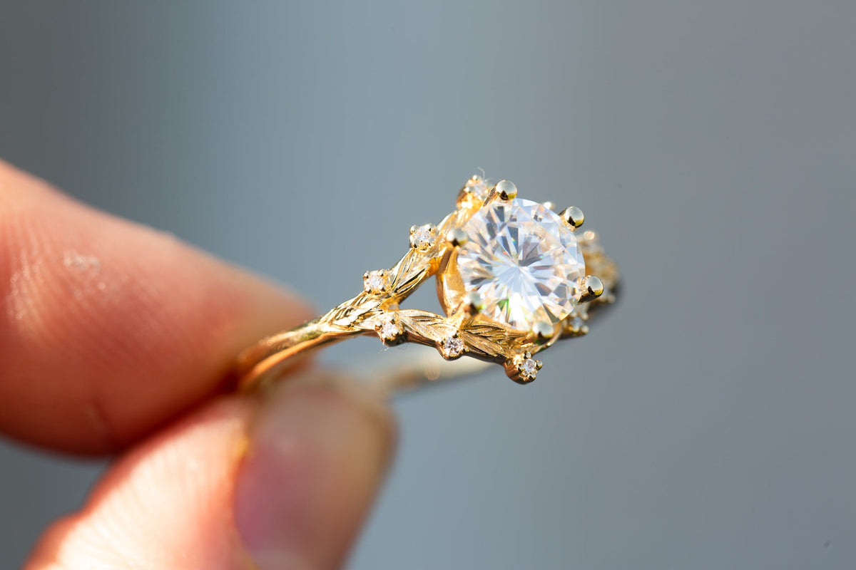 Solitaire Cathedral- 1.8 CT Cushion Lab Grown Diamond Wedding Band