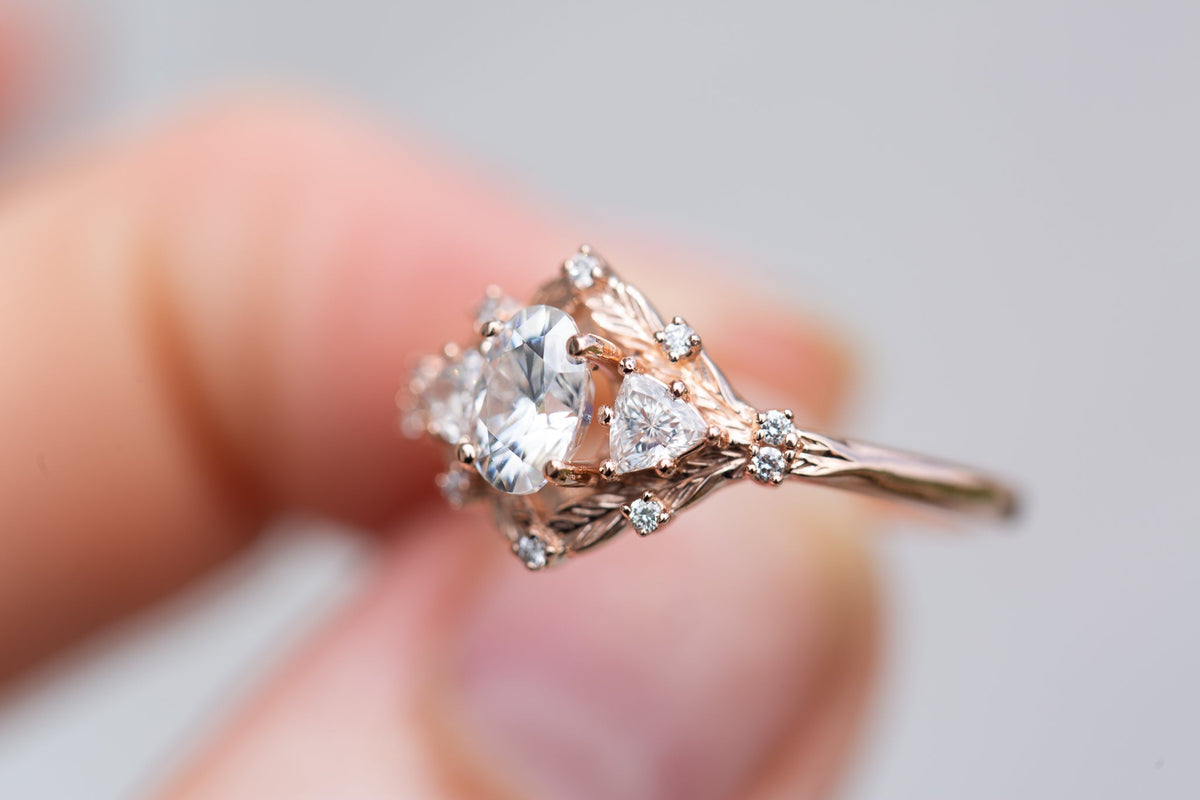 Solitaire Cathedral- 1.8 CT Cushion Lab Grown Diamond Wedding Band
