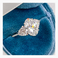 Load image into Gallery viewer, 2.7ct Oval F- VS 3 Stones Diamond Engagement Ring
