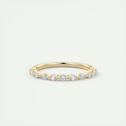 0.32 CT Marquise & Round Multi Stones CVD EF/VVS Diamond Wedding Band 6