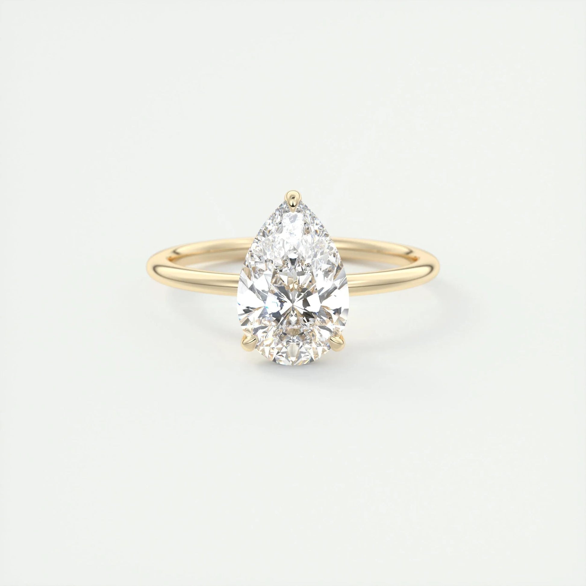 2.0 CT Pear-Shaped Lab Grown Diamond Solitaire Engagement Ring 8