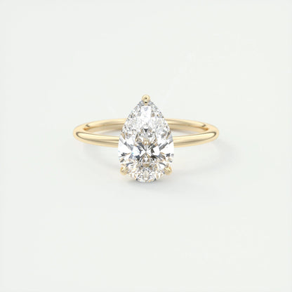 2.0 CT Pear-Shaped Lab Grown Diamond Solitaire Engagement Ring 8