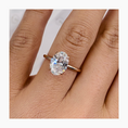 Load image into Gallery viewer, 2.5ct Oval G- VS Hidden Halo Diamond Engagement Ring
