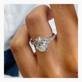 Load image into Gallery viewer, 2.63ct Oval F- VS Pave Diamond Engagement Ring
