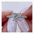 Load image into Gallery viewer, 1.5ct Princess F- VS Pave Diamond Engagement Ring
