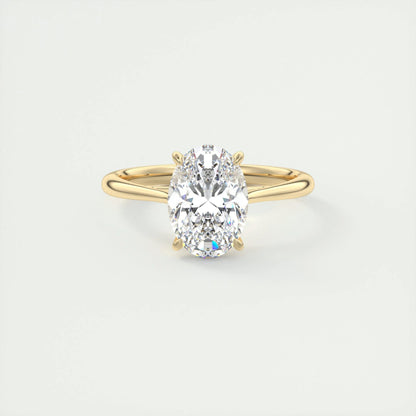 2 CT Oval Solitaire CVD F/VS1 Diamond Engagement Ring 8