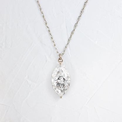 Solitaire- 1.0 CT Oval Lab Grown Diamond Necklace