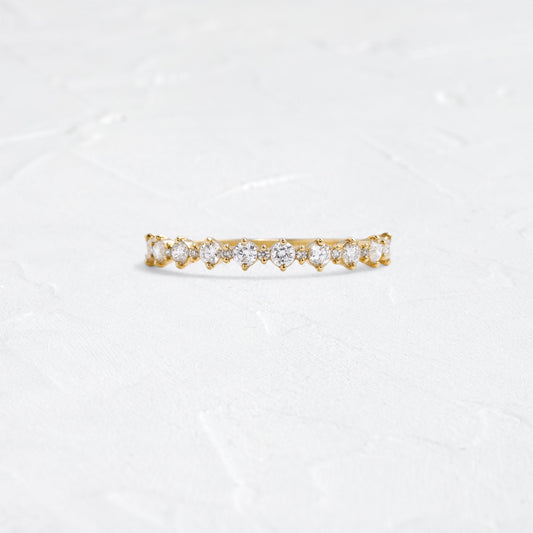 Half Eternity- 0.40 CT Round Lab Grown Diamond Wedding Band