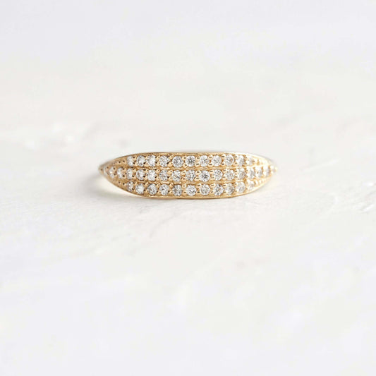 Multi Pave- 0.42 CT Round Lab Grown Diamond Wedding Band