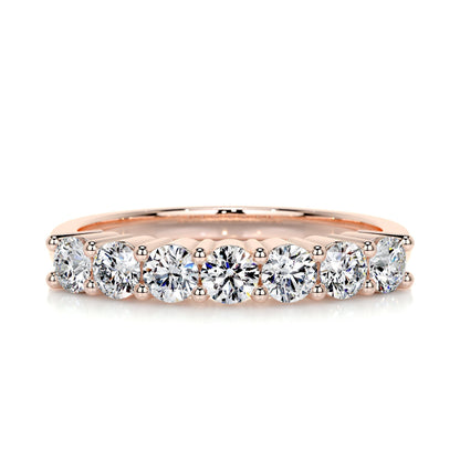0.75 CT Round 7 Stones CVD EF/VVS Diamond Wedding Band 12