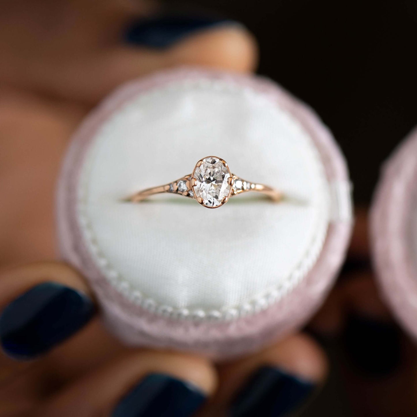 Solitaire-Oval Lab Grown Diamond Engagement Ring