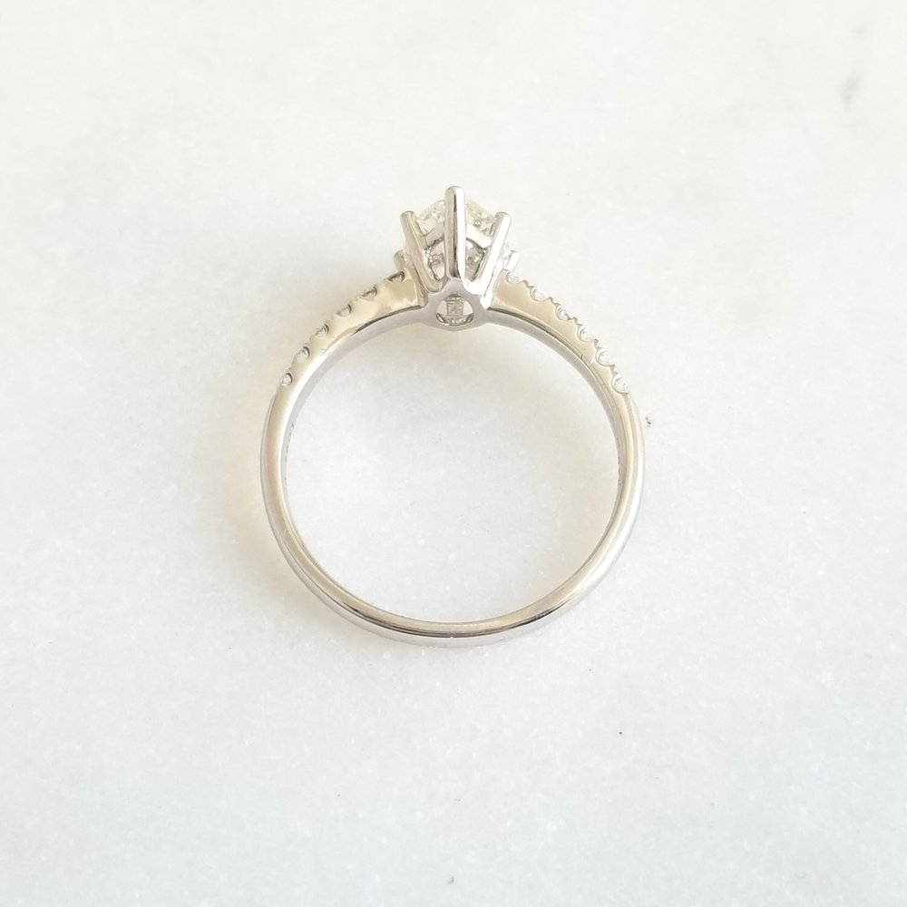 1.01 CT Pear Lab-Created Diamond Hidden Halo Engagement Ring 4