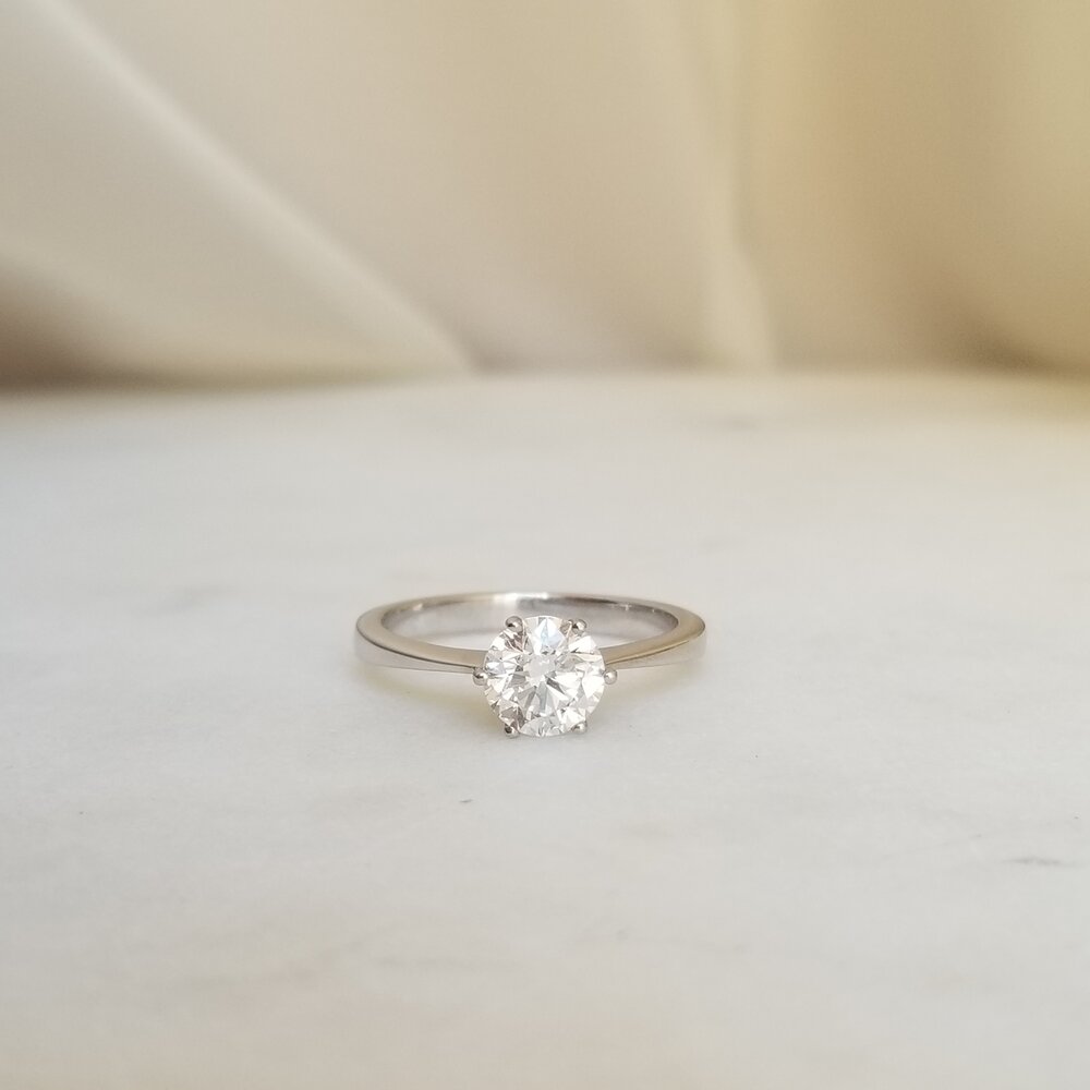 Eternal Elegance: 0.90 CT Round Lab-Grown Diamond Solitaire Engagement Ring