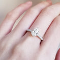 Load image into Gallery viewer, 1.01 CT Pear Lab-Created Diamond Hidden Halo Engagement Ring 2
