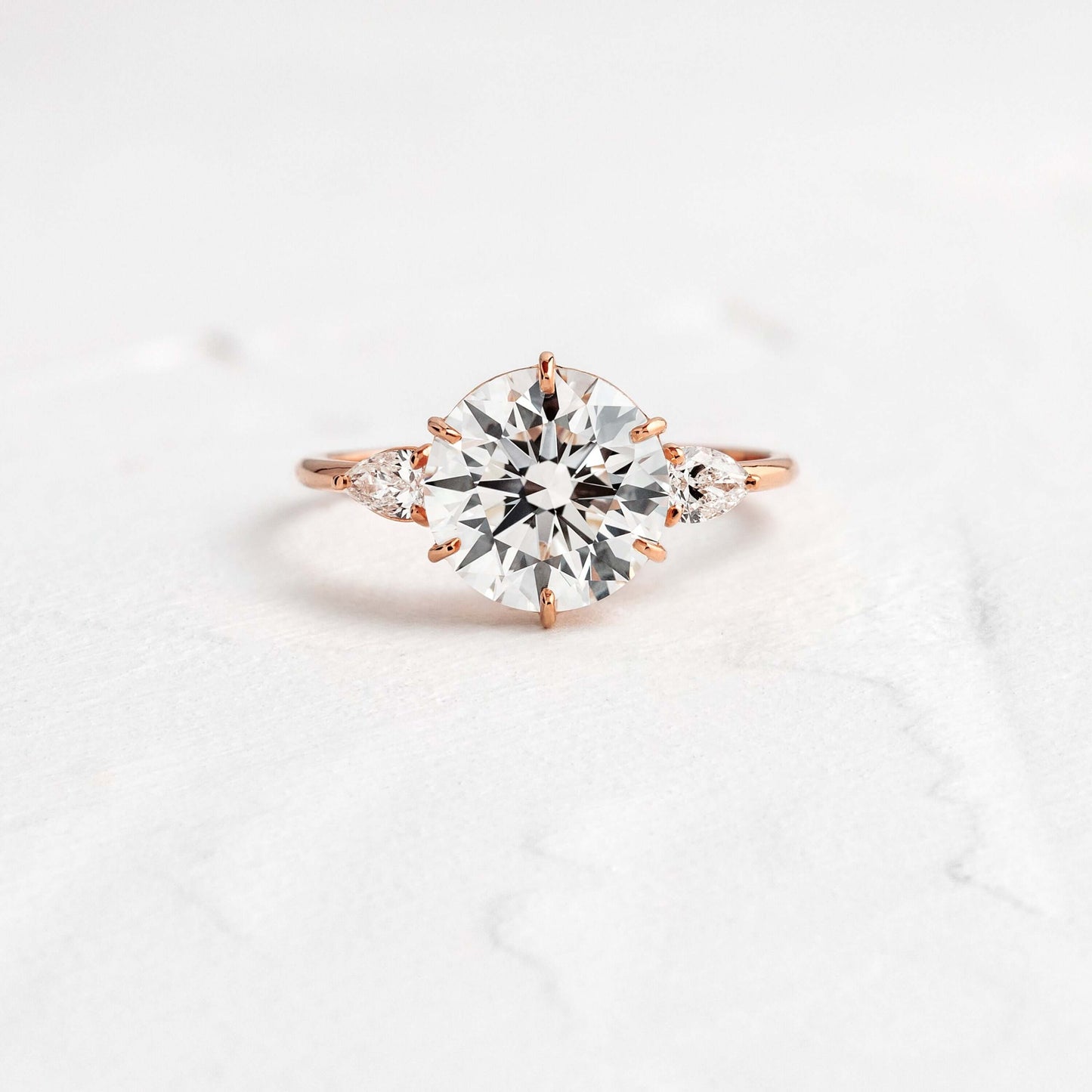 Three Stone-Round Lab Grown Diamond Engagement Ring