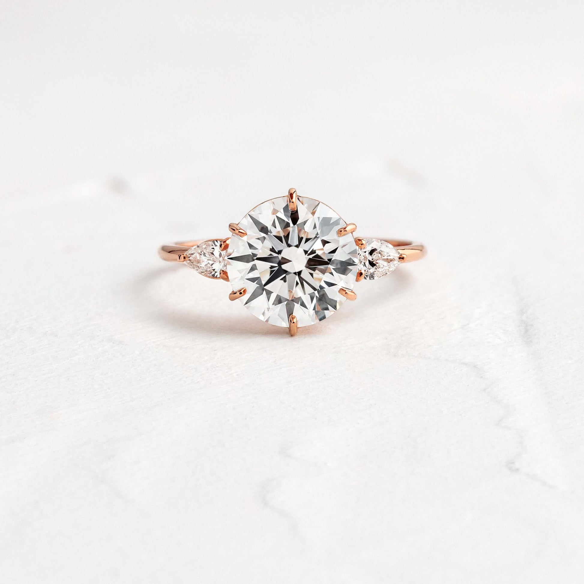 Three Stone-Round Lab Grown Diamond Engagement Ring
