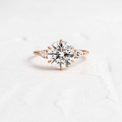 Three Stone-Round Lab Grown Diamond Engagement Ring