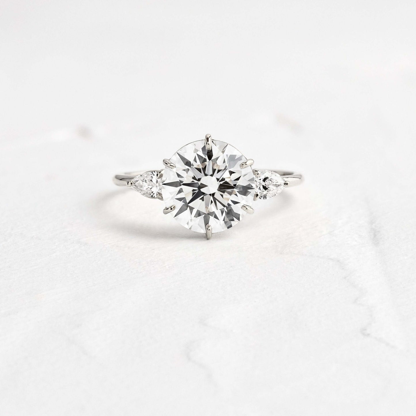 Three Stone-Round Lab Grown Diamond Engagement Ring
