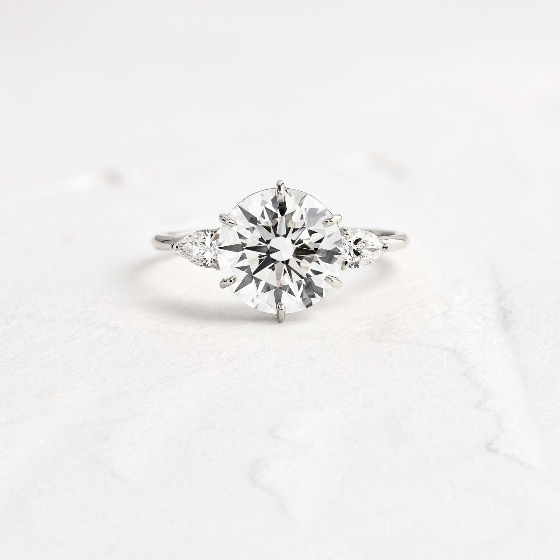 Three Stone-Round Lab Grown Diamond Engagement Ring