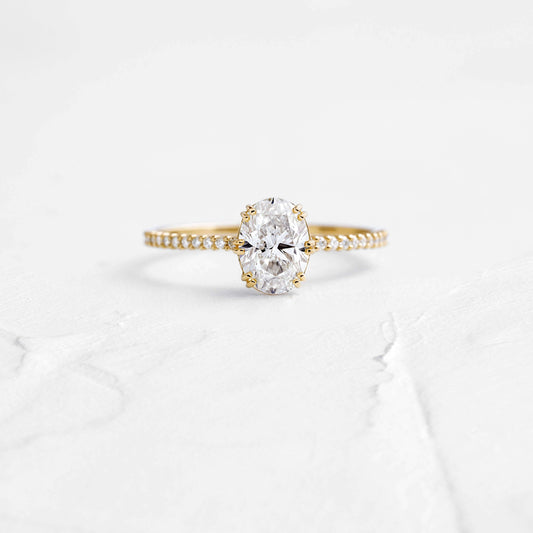 Solitaire-Oval Lab Grown Diamond Engagement Ring