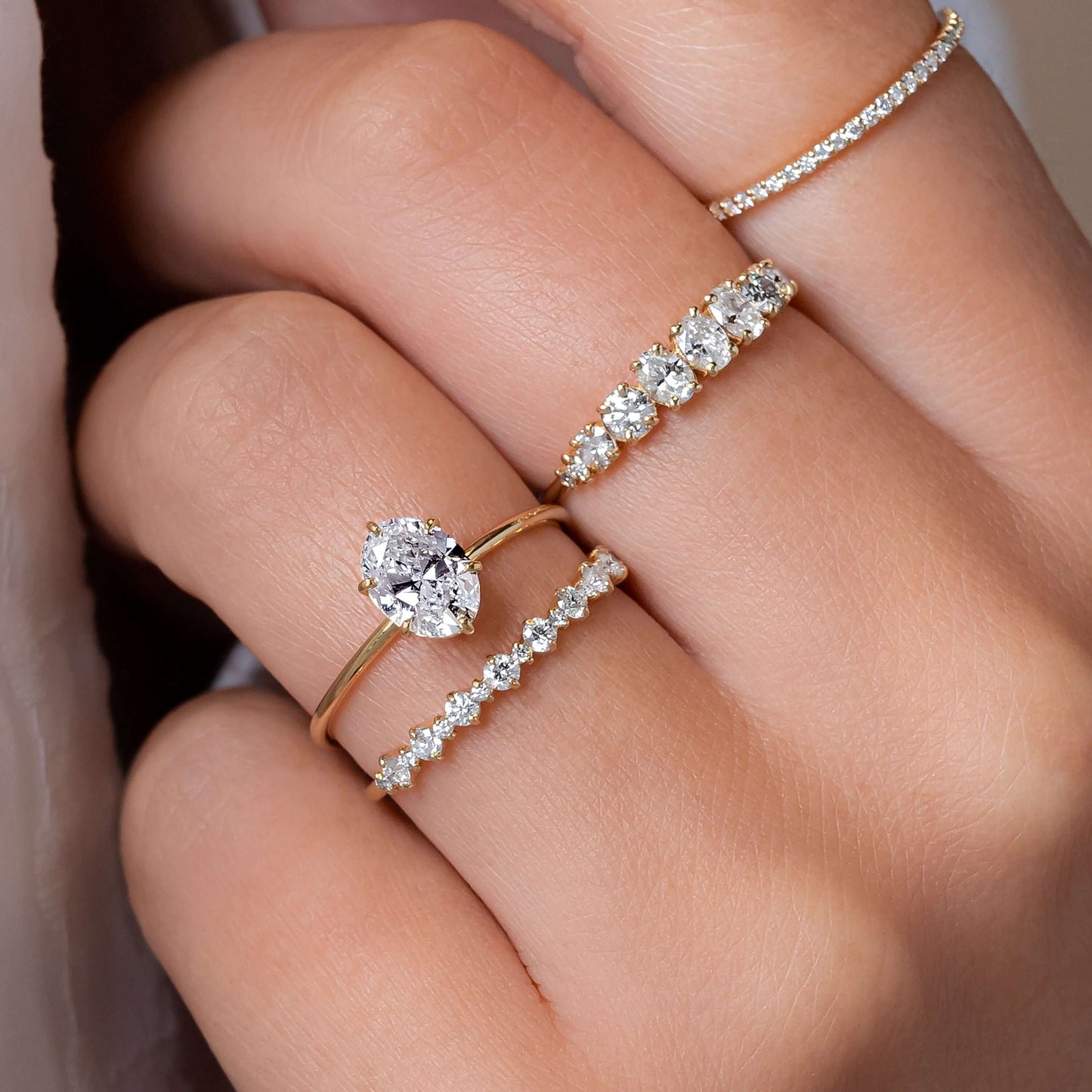 Solitaire-Oval Lab Grown Diamond Engagement Ring