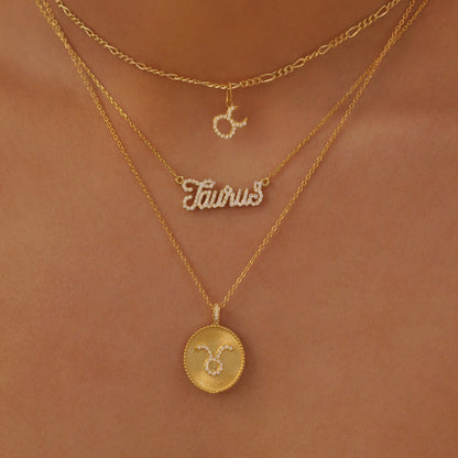 Elegant 0.25 TCW Round Lab-Grown Diamond Taurus Zodiac Necklace 4