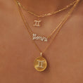 Load image into Gallery viewer, 0.25 TCW Round Lab-Grown Diamond Zodiac Name Necklace Collection
