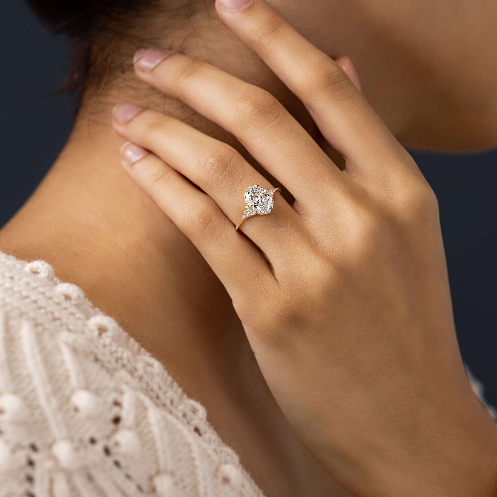 Solitaire-Oval Lab Grown Diamond Engagement Ring