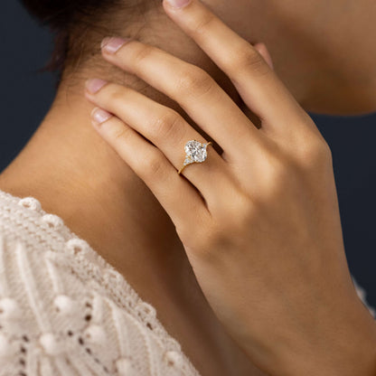 Solitaire-Oval Lab Grown Diamond Engagement Ring