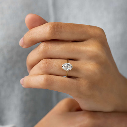 Solitaire-Oval Lab Grown Diamond Engagement Ring