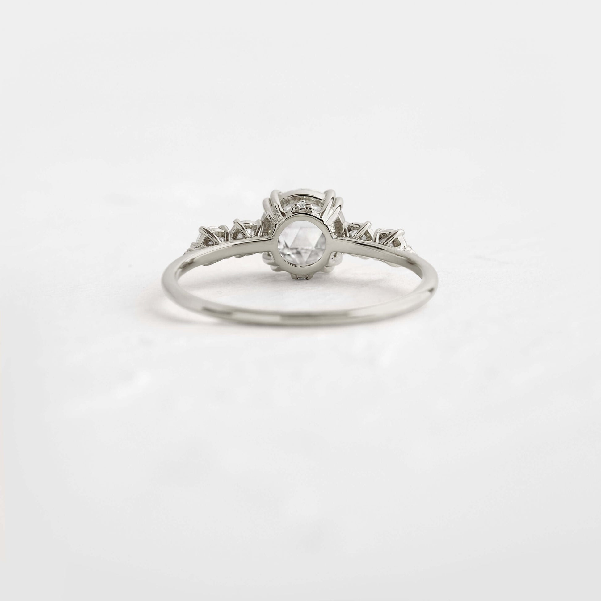 Cluster-Rose Cut Lab Grown Diamond Engagement Ring