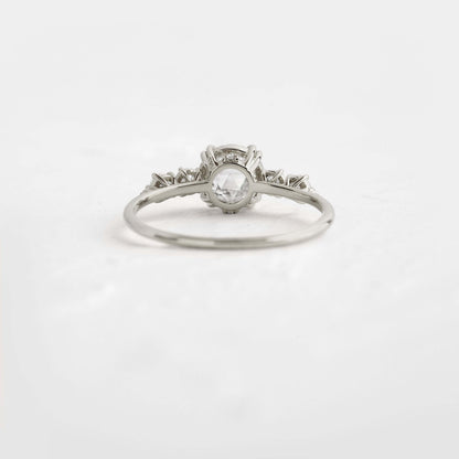 Cluster-Rose Cut Lab Grown Diamond Engagement Ring