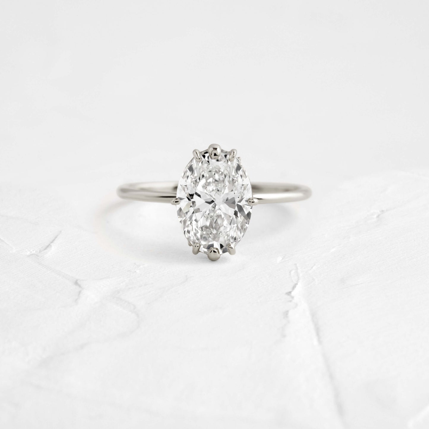 Solitaire-Oval Lab Grown Diamond Engagement Ring